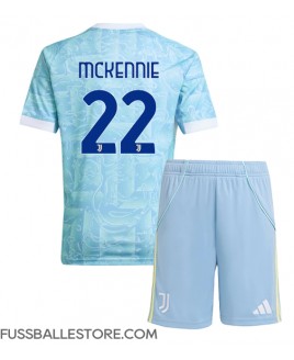 Günstige Juventus Weston McKennie #22 Auswärts Trikotsatzt Kinder 2025-26 Kurzarm (+ Kurze Hosen)